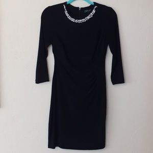 Evening dress, above the knee